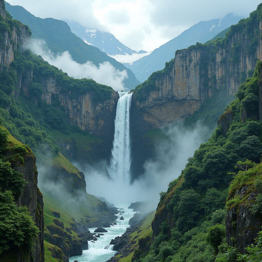 Mountain Waterfall